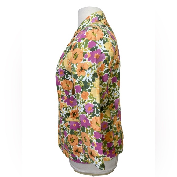 Multicolor floral cotton blazer - Picture 3 of 9